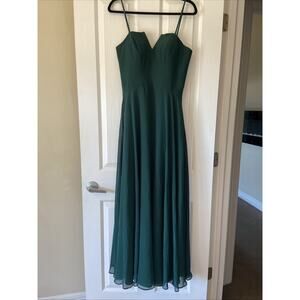 Sorella Vita Emerald Green‎ Vneck Long Formal Attire Bridesmaids Dress Womens 10